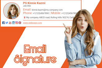 create clickable HTML email signature for outlook, gmail, iphone