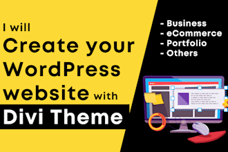 be expert for divi wordpress website, divi theme or divi theme customization
