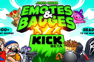 create emotes and badges for kick streamer