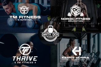 design unique fitness, gym, warrior, and sports logo