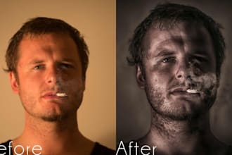 turn your photo into a GRUNGE / dragan style portrait
