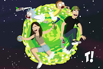 draw you as a rick and morty character