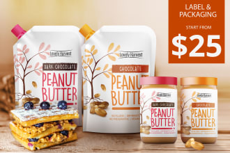 do a professional food label and food packaging design