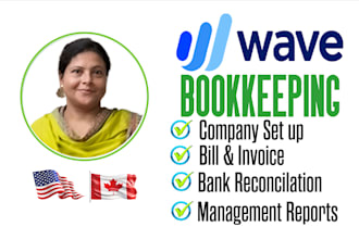 do accounting and bookkeeping for USA and canada with wave accounting software