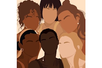 draw minimalist illustration portrait