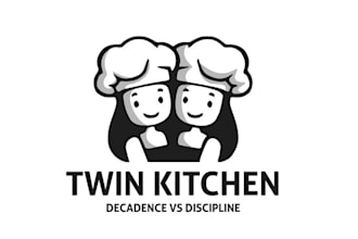 create a timeless beautiful handle twins logo