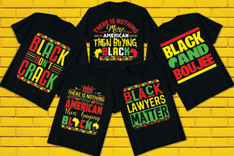 do custom african american character t shirt and clothing design