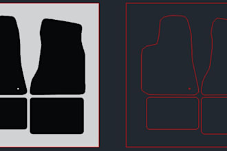 make car floor mats in auto cad