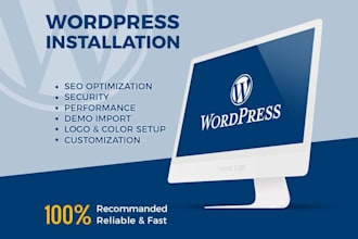 install wordpress and import demo theme setup demo content