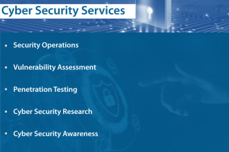 be your cyber security consultant and provide you cyber security services