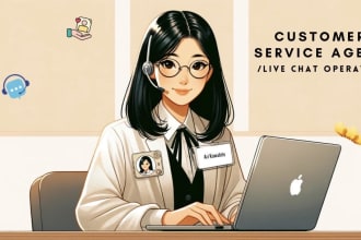 be your customer service agent and live chat operator
