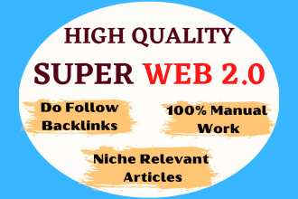 create manually super web 2 0 backlinks