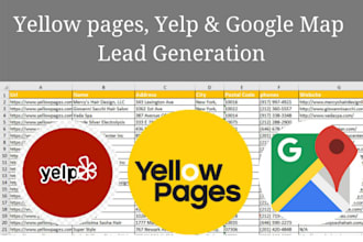 do yellow pages, yelp data and google map lead generation