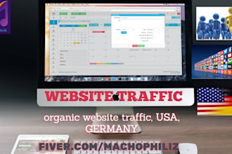 drive super organic website traffic to website, USA, germany