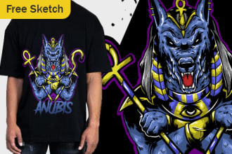 make animal illustration for t shirt clothing