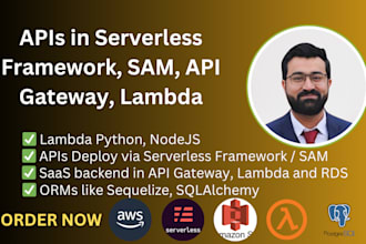 develop apis on AWS serverless, API gateway, lambda, dynamodb