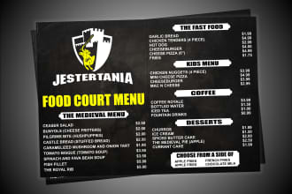 design high quality menus and posters for your restaurant