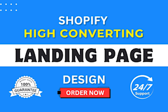 create your wordpress, shopify landing page within 8 hours