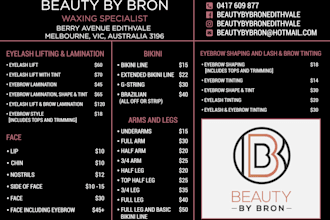 design stylish price list, sell sheet and menu for restaurant