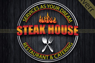 design food, bbq, cafe, coffee shop and restaurant logo