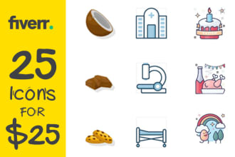 create modern custom icons set for you