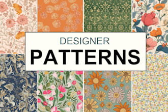 design vector seamless, trendy patterns and textile prints