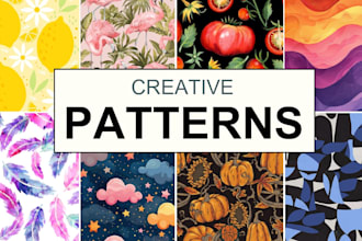 design vector seamless, trendy patterns and textile prints