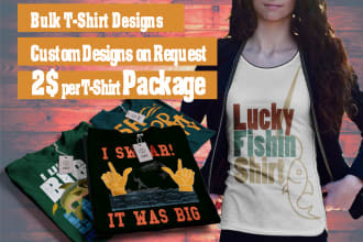 do bulk shirt designs for merch by amazon, printful and teespring