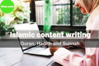 do islamic content writing including quran hadith and sunnah