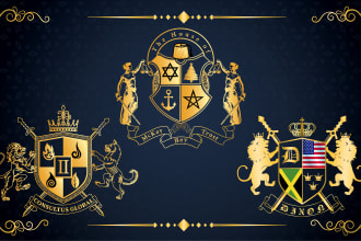 design luxury family crest coat of arms and heraldic logo
