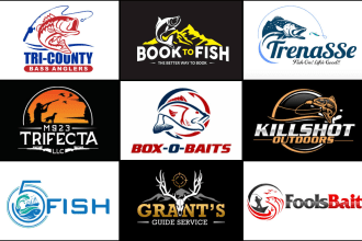 do creative modern outdoor hunting and fishing logo