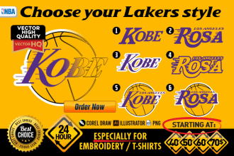 create a professional lakers logo with your name