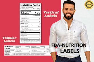 customize an fda compliant nutrition facts label