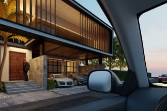design your exterior place, in 3ds max