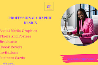 create professional, eye catching graphic designs for you