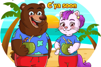 design an animal mascot, cute cartoon character and logo