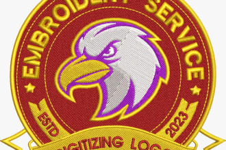 do embroidery digitizing dst,pes in 3 hours