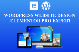 design business wordpress website with elementor pro