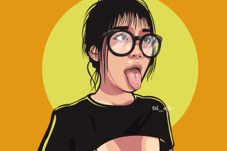 draw vector cartoon portrait illustration from your photo