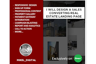 design real estate website, real estate landing page, real estate app, wordpress