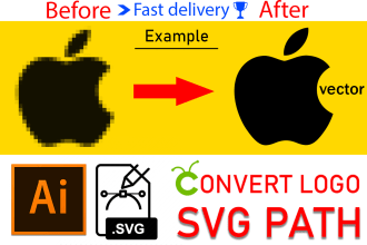 convert logo to svg path format, convert icon to svg format