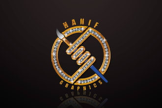 do a realistic diamond, golden, chrome, and sparkling text logo