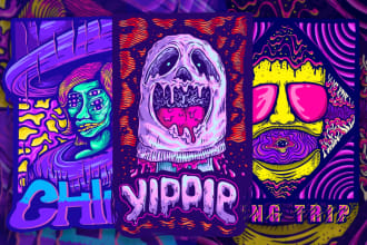 create awesome streetwear for sticker and tshirt design