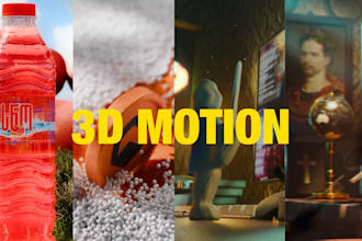 make 3d motion graphics with photo realistic renders