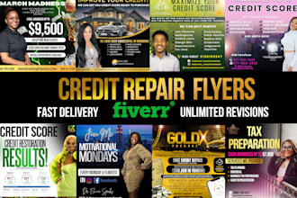 design unique  credit repair flyers , tax flyers