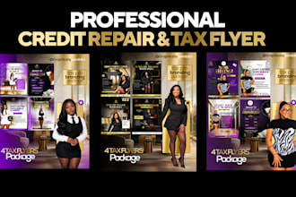 design credit repair flyer, facebook post design