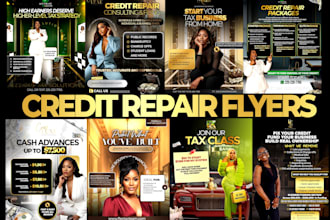 design credit repair flyer, facebook post design