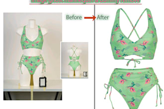 ghost mannequin and  dummy remove or neck joint service exactly