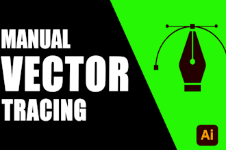 do adobe illustrator work and manual vector tracing