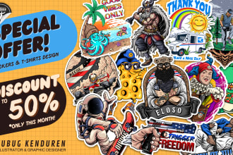create a custom design sticker and tshirt